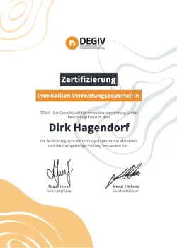 Dirk Hagendorf Zertifizierung DEGIV Academy
